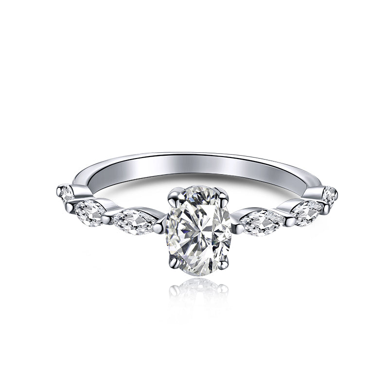 [Clover Jewelrys]0.75 Carat Luxurious Vibrant Elongated Cushion Cut Daily Ring