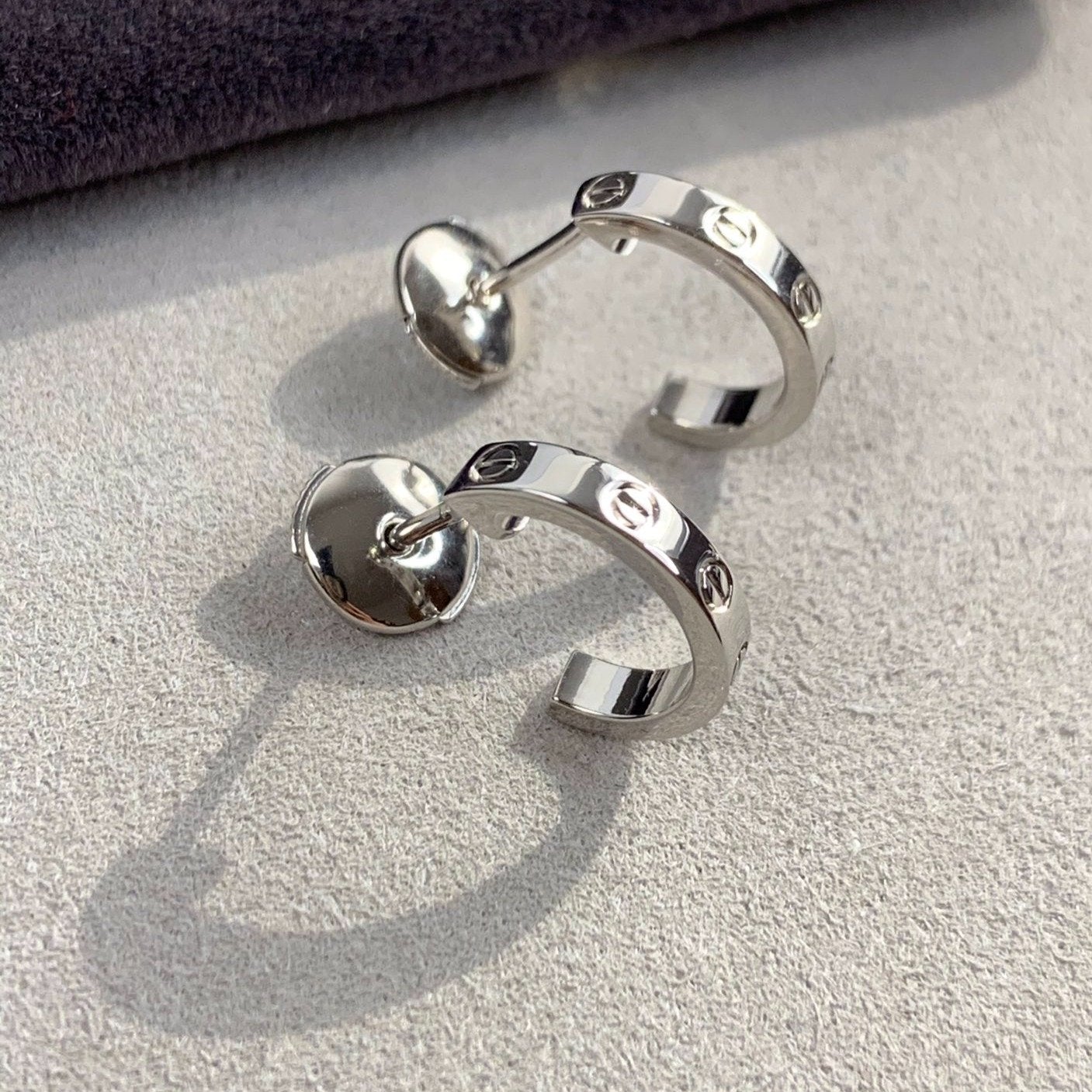 [Clover Jewelrys]LOVE EARRINGS 2.65MM SILVER