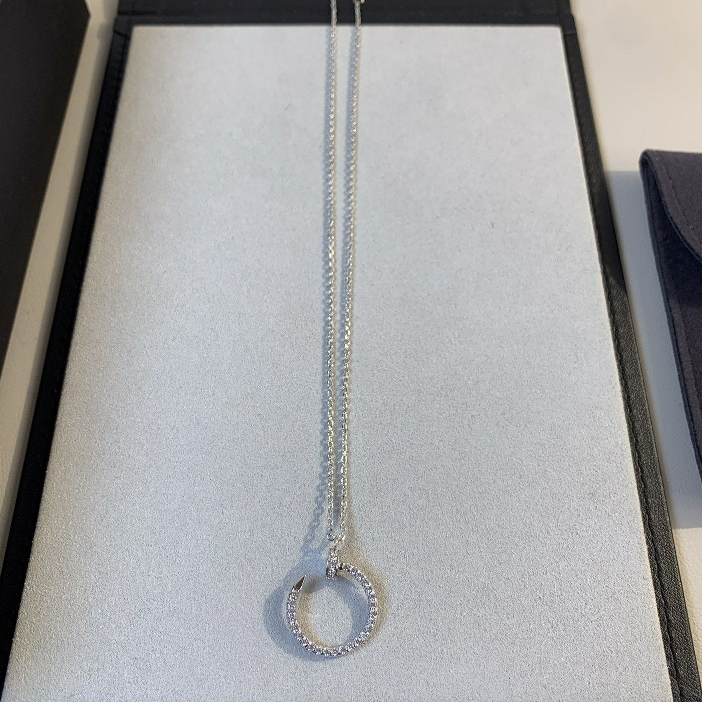 [Clover Jewelrys]JUSTE NECKLACE SILVER DIAMONDS