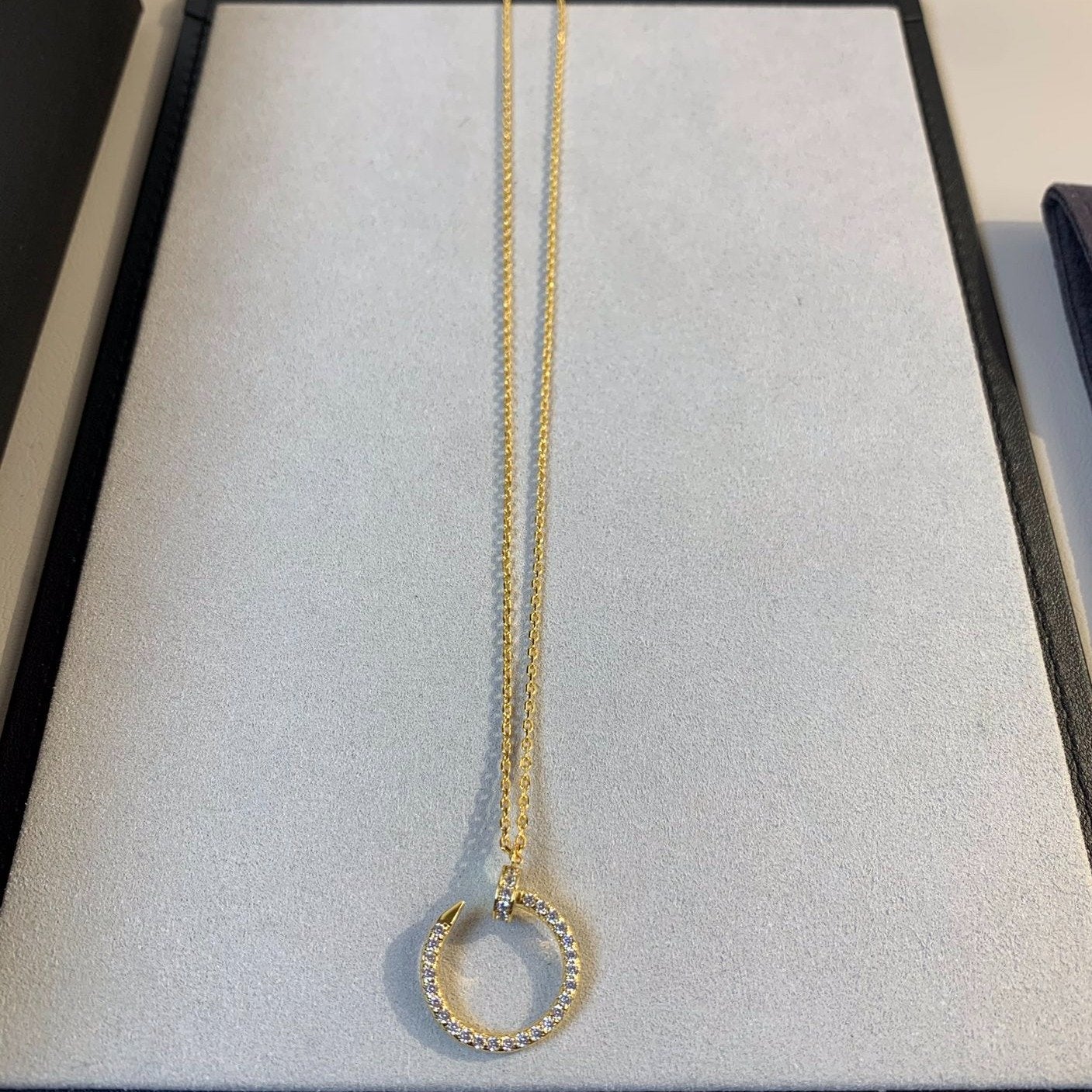 [Clover Jewelrys]JUSTE NECKLACE GOLD DIAMONDS