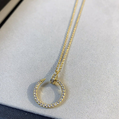 [Clover Jewelrys]JUSTE NECKLACE GOLD DIAMONDS