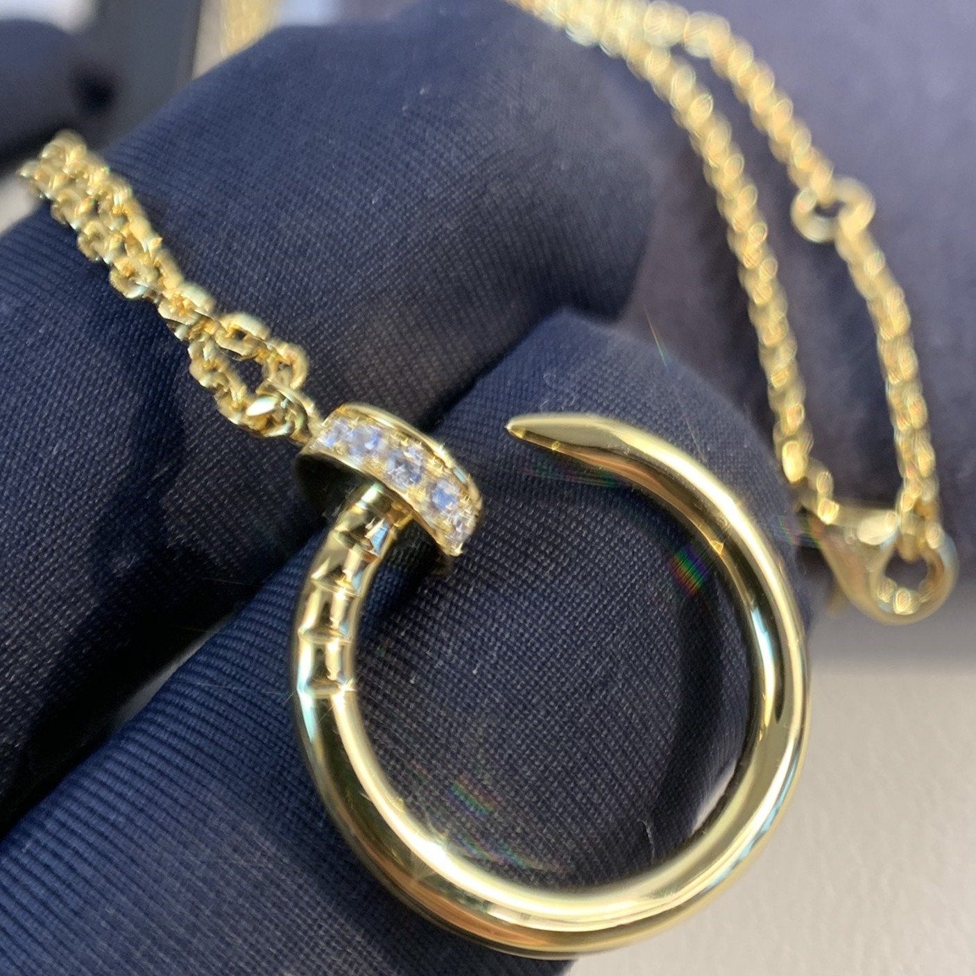 [Clover Jewelrys]JUSTE NECKLACE GOLD DIAMONDS