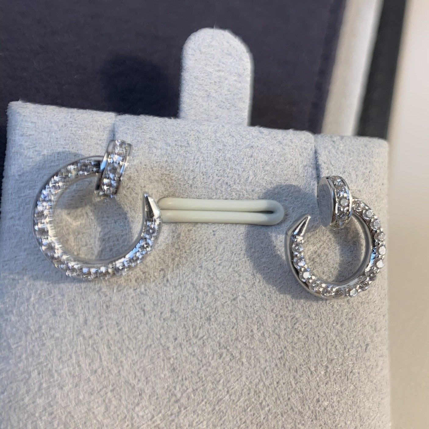 [Clover Jewelrys]JUSTE EARRINGS SILVER DIAMONDS