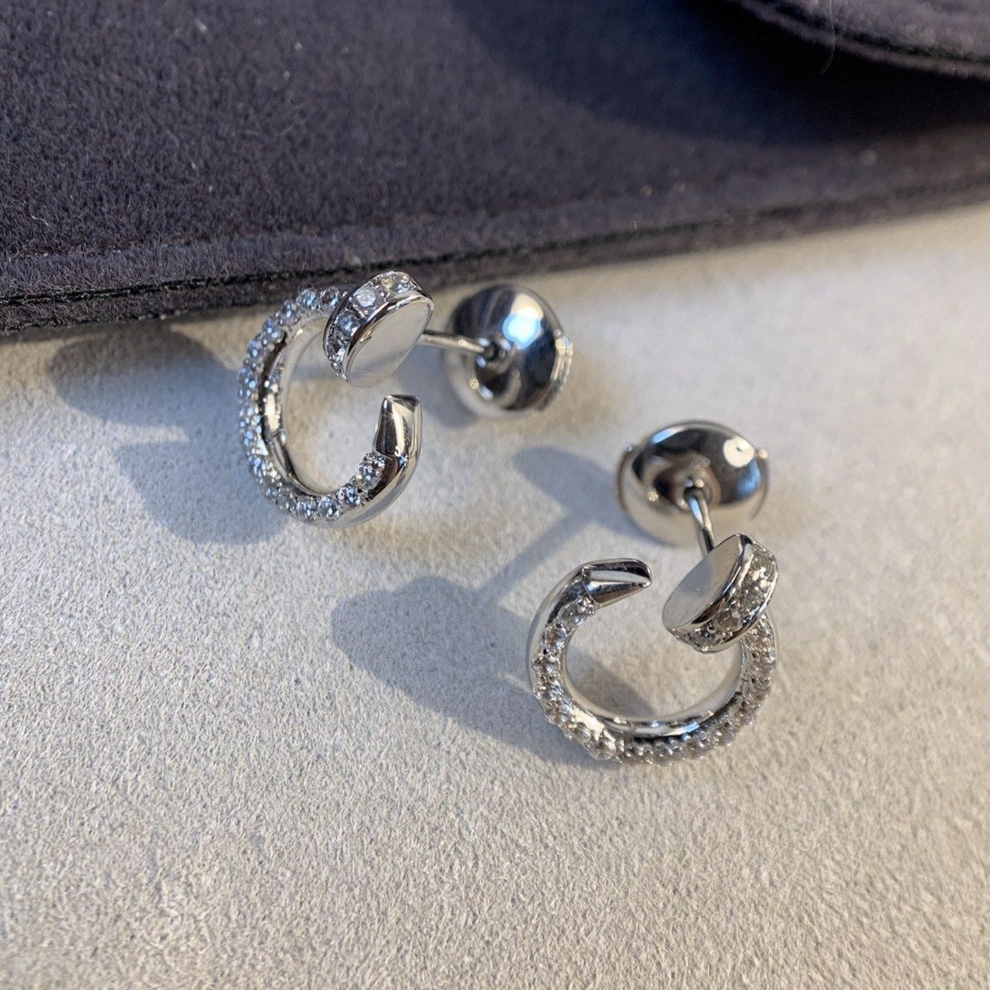 [Clover Jewelrys]JUSTE EARRINGS SILVER DIAMONDS