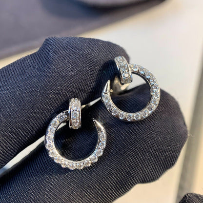 [Clover Jewelrys]JUSTE EARRINGS SILVER DIAMONDS