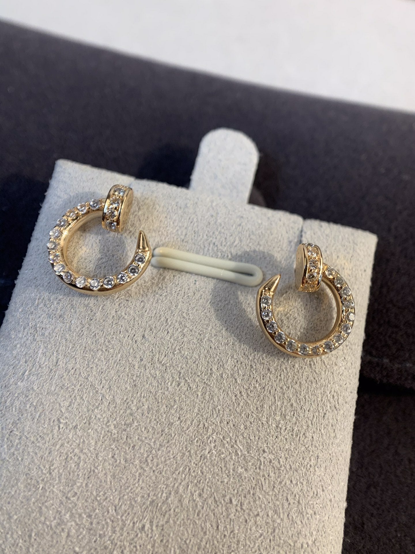 [Clover Jewelrys]JUSTE EARRINGS GOLD DIAMONDS