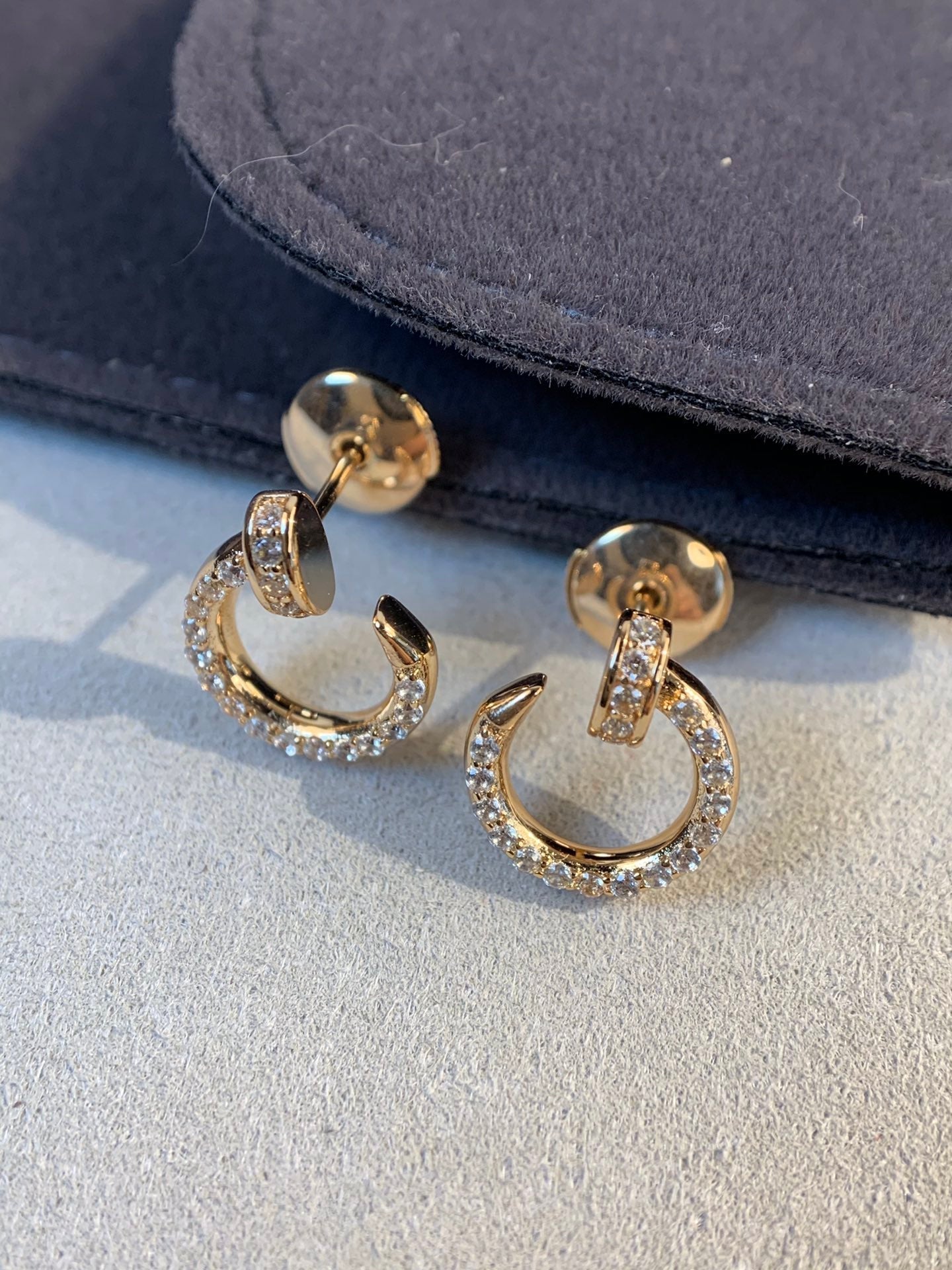 [Clover Jewelrys]JUSTE EARRINGS GOLD DIAMONDS