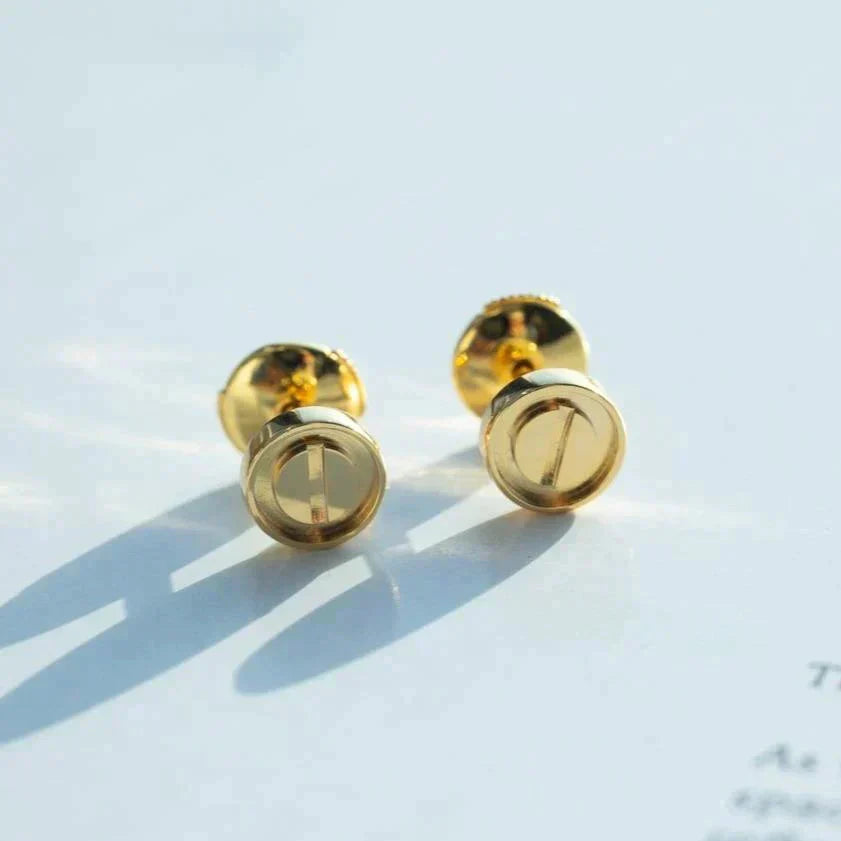 [Clover Jewelrys]LOVE EARRINGS GOLD 10MM