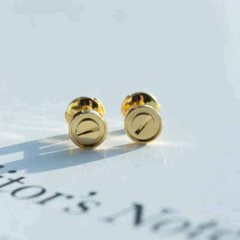 [Clover Jewelrys]LOVE EARRINGS GOLD 10MM