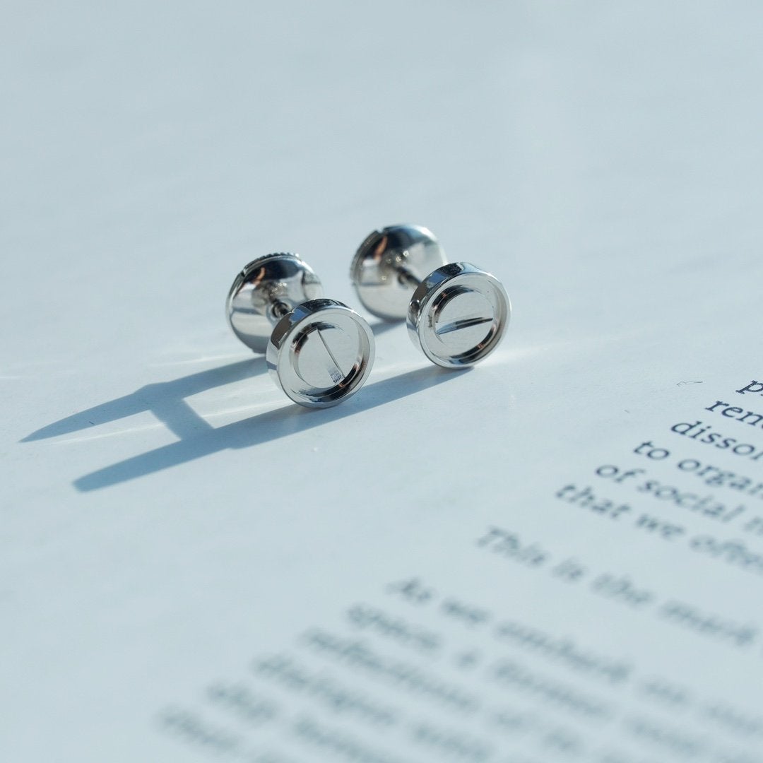 [Clover Jewelrys]LOVE EARRINGS SILVER 10MM