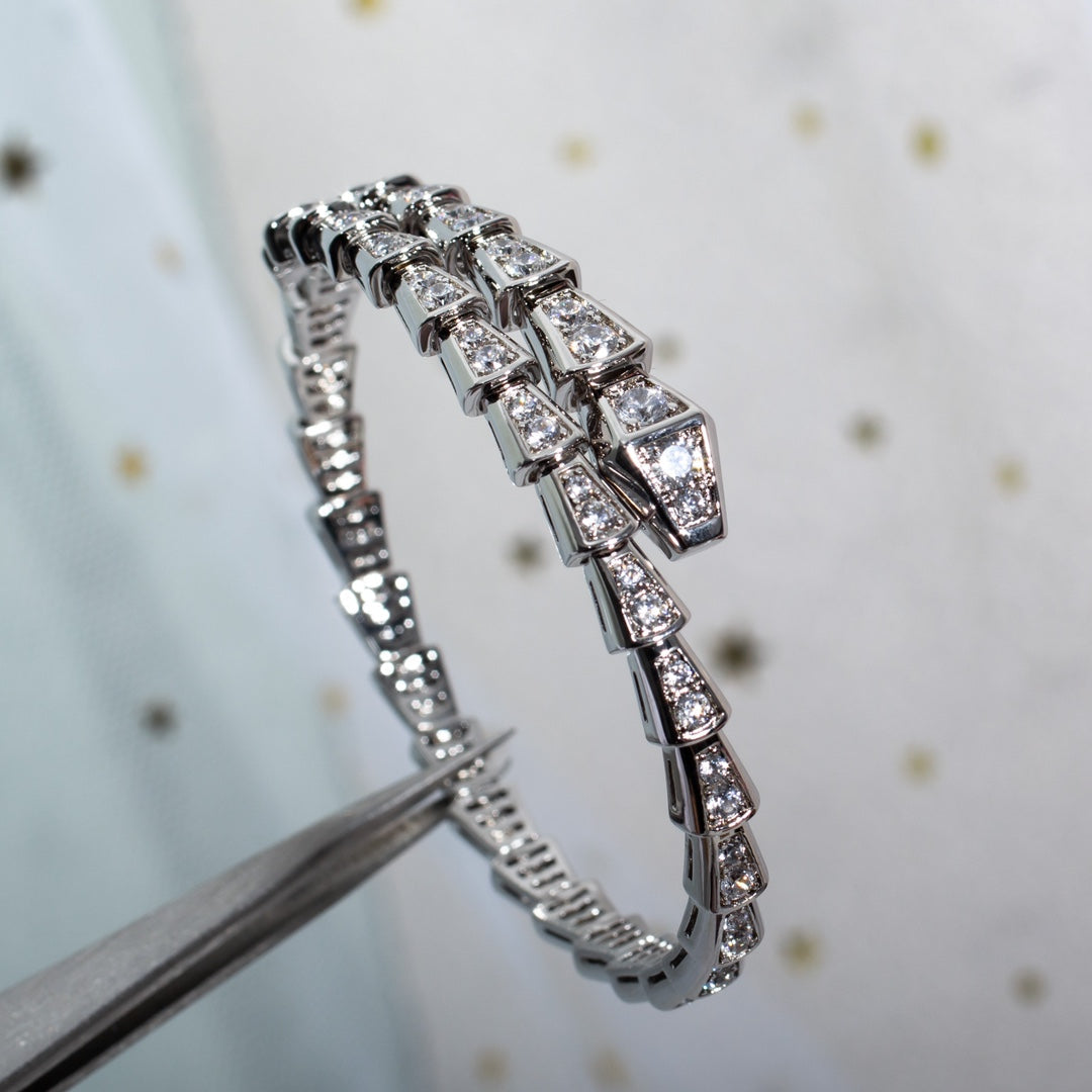 [Clover Jewelrys]SERPENTI BRACELET 6MM SILVER DIAMOND