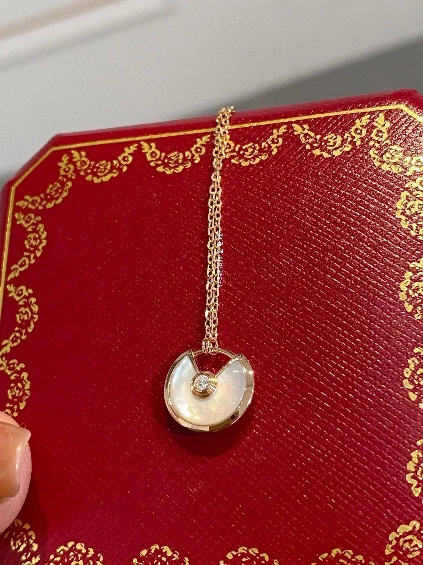 [Clover Jewelrys]AMULETTE ROSE GOLD MOP NECKLACE