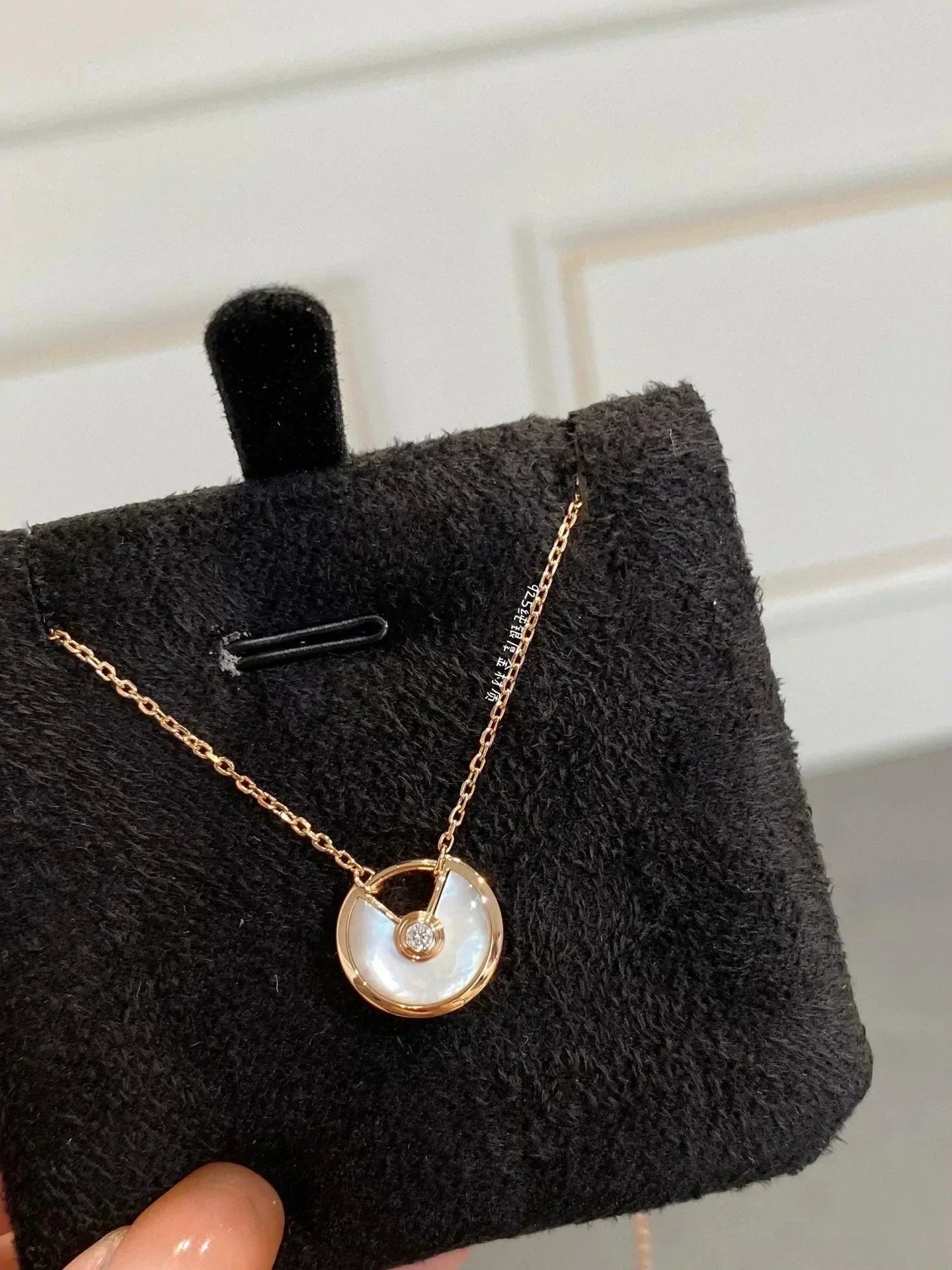 [Clover Jewelrys]AMULETTE ROSE GOLD MOP NECKLACE