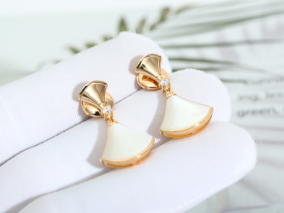 [Clover Jewelrys]DREAM MOP PINK GOLD EARRINGS