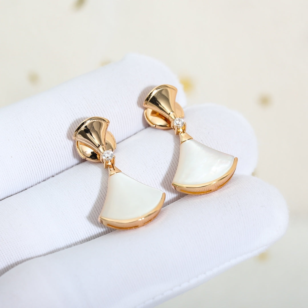 [Clover Jewelrys]DREAM MOP PINK GOLD EARRINGS