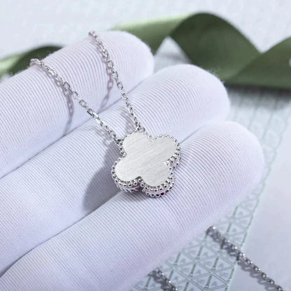 [Clover Jewelrys]CLOVER  15MM DIAMOND LASER NECKLACE SILVER