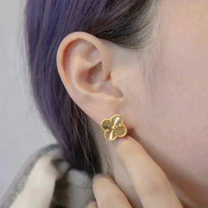 [Clover Jewelrys]CLOVER MEDIUM 1 MOTIFS LASER EARRINGS