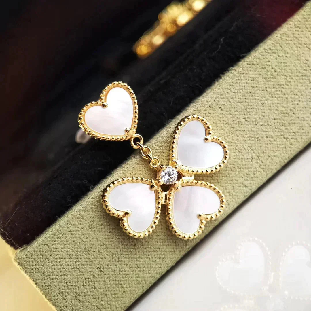 [Clover Jewelrys]CLOVER SWEET WHITE MOP EARRINGS