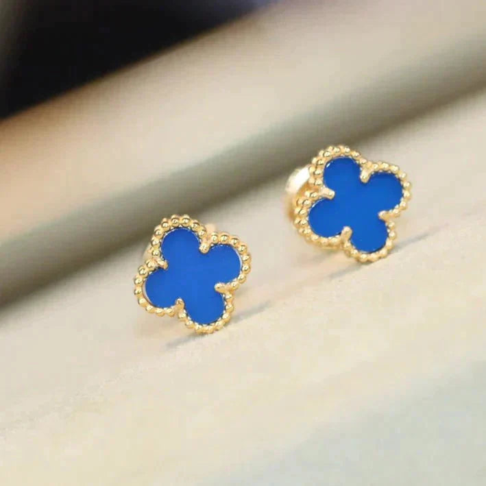 [Clover Jewelrys]CLOVER MINI 9.5MM TURQUOISE EARRINGS