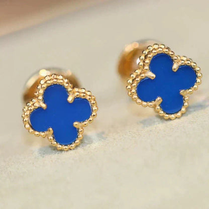 [Clover Jewelrys]CLOVER MINI 9.5MM TURQUOISE EARRINGS