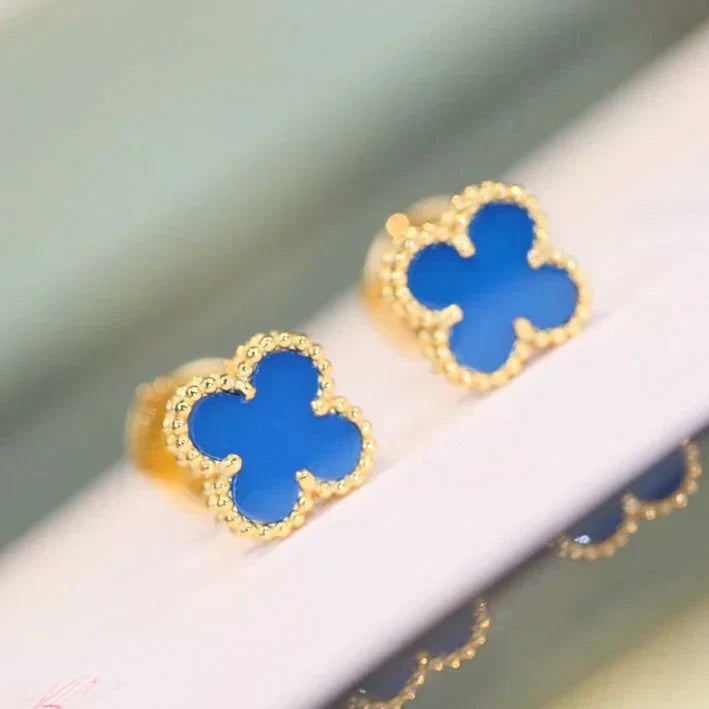 [Clover Jewelrys]CLOVER MINI 9.5MM TURQUOISE EARRINGS