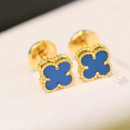 [Clover Jewelrys]CLOVER MINI 9.5MM TURQUOISE EARRINGS