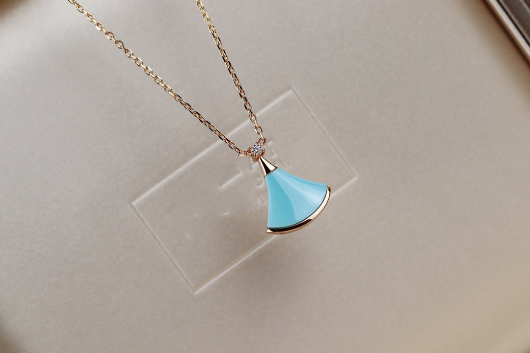 [Clover Jewelrys]DREAM NECKLACE TURQUOISE PINK GOLD