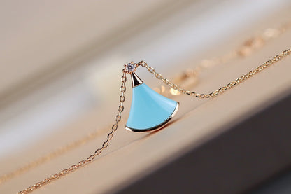 [Clover Jewelrys]DREAM NECKLACE TURQUOISE PINK GOLD