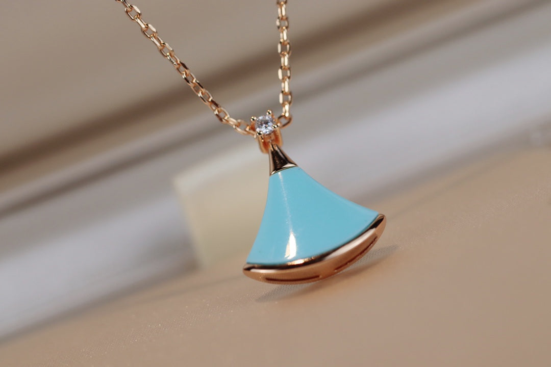 [Clover Jewelrys]DREAM NECKLACE TURQUOISE PINK GOLD