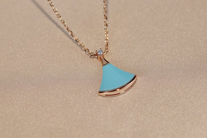 [Clover Jewelrys]DREAM NECKLACE TURQUOISE PINK GOLD