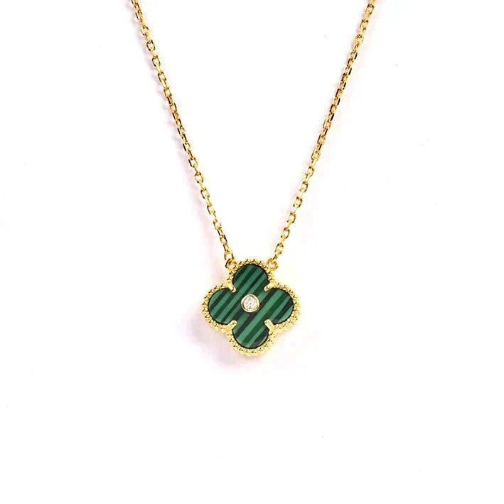 [Clover Jewelrys]CLOVER 15MM DIAMOND TURQUOISE NECKLACE