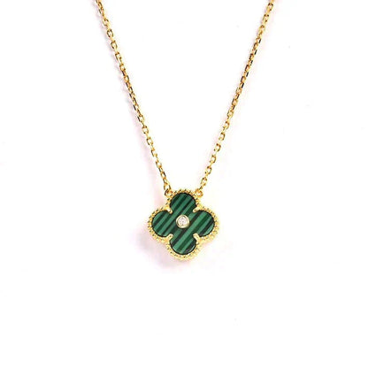 [Clover Jewelrys]CLOVER 15MM DIAMOND TURQUOISE NECKLACE