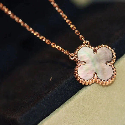 [Clover Jewelrys]CLOVER 15MM  GRAY MOTHER OF PEARL NECKLACE