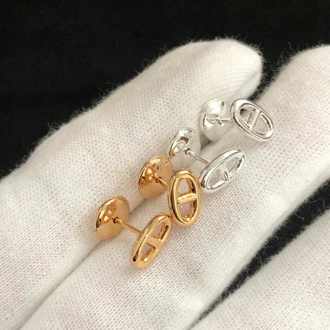 [Clover Jewelrys]CHAINE SMALL EARRINGS GOLD AND SILVER