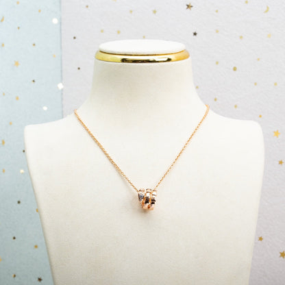 [Clover Jewelrys]SERPENTI PINK GOLD NECKLACE DIAMOND