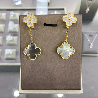 [Clover Jewelrys]CLOVER  2 MOTIFS  DIAMOND  EARRINGS (MULTIPLE CHOICESç´