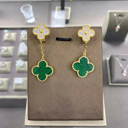 [Clover Jewelrys]CLOVER  2 MOTIFS  DIAMOND  EARRINGS (MULTIPLE CHOICESç´