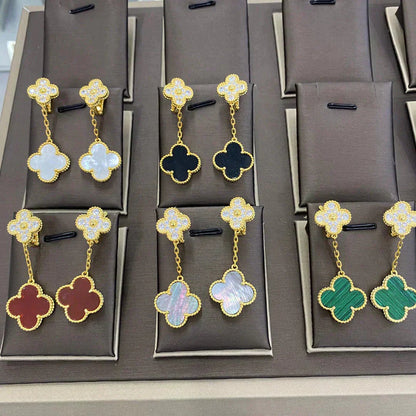 [Clover Jewelrys]CLOVER  2 MOTIFS  DIAMOND  EARRINGS (MULTIPLE CHOICESç´