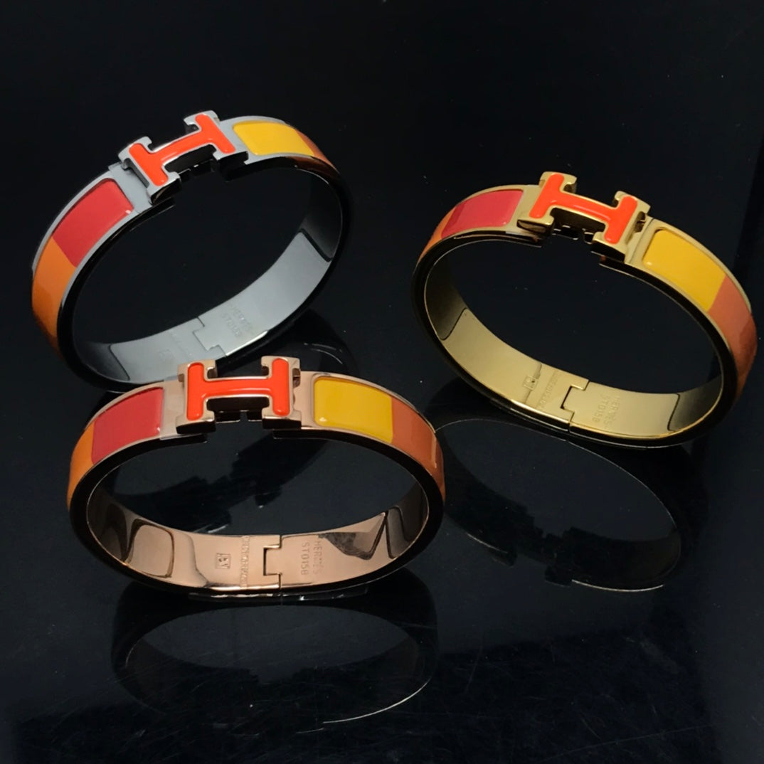 [Clover Jewelrys]H BRACELET ORANGE RAINBOW CERAMIC