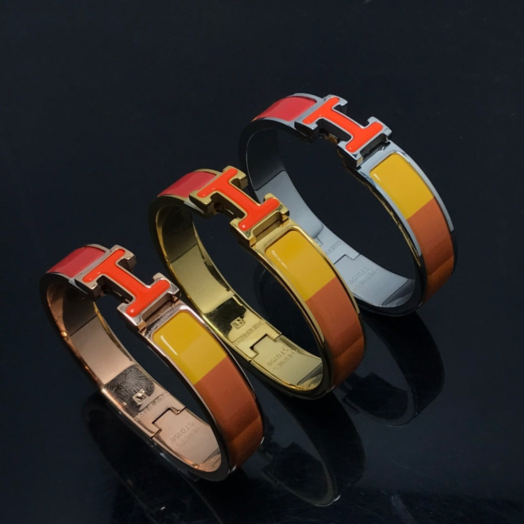 [Clover Jewelrys]H BRACELET ORANGE RAINBOW CERAMIC