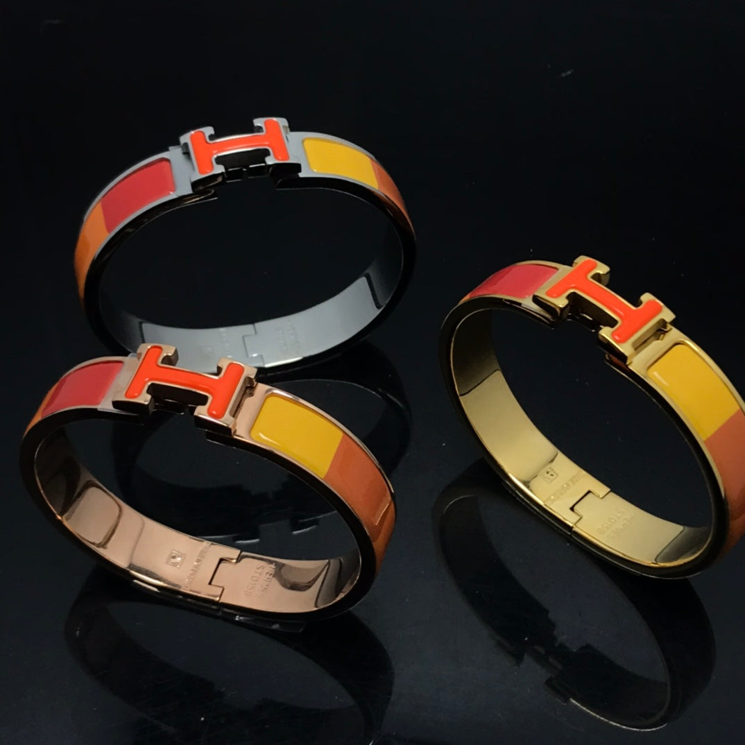 [Clover Jewelrys]H BRACELET ORANGE RAINBOW CERAMIC