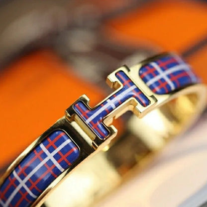 [Clover Jewelrys]H TARTAN BRACELET 12MM