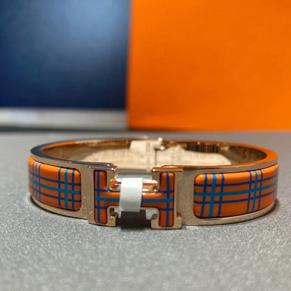 [Clover Jewelrys]H TARTAN BRACELET 12MM