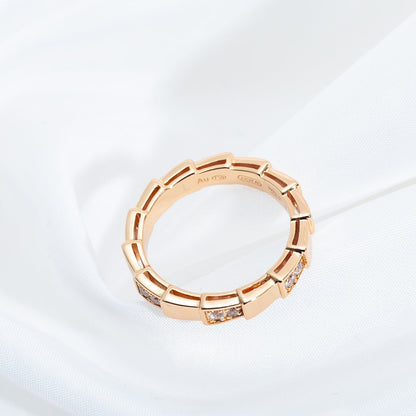 [Clover Jewelrys]SERPENTI RING PINK GOLD  3MM