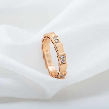 [Clover Jewelrys]SERPENTI RING PINK GOLD  3MM