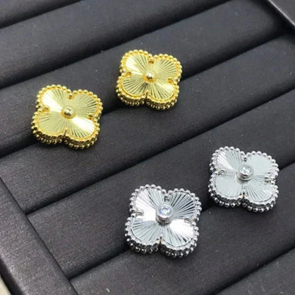 [Clover Jewelrys]CLOVER MINI 9.5MM LASER EARRINGS