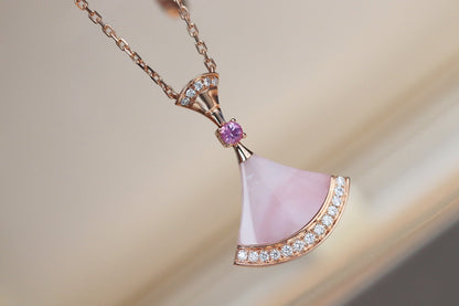 [Clover Jewelrys]DREAM NECKLACE PINK MOP DIAMOND