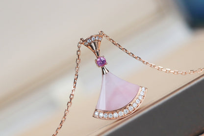 [Clover Jewelrys]DREAM NECKLACE PINK MOP DIAMOND