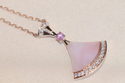 [Clover Jewelrys]DREAM NECKLACE PINK MOP DIAMOND