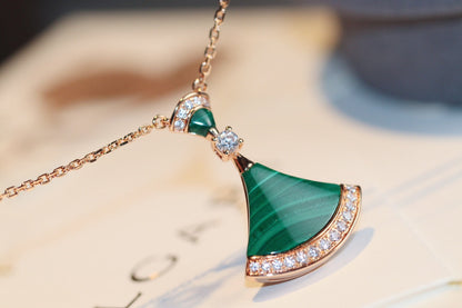 [Clover Jewelrys]DREAM NECKLACE MALACHITE DIAMOND